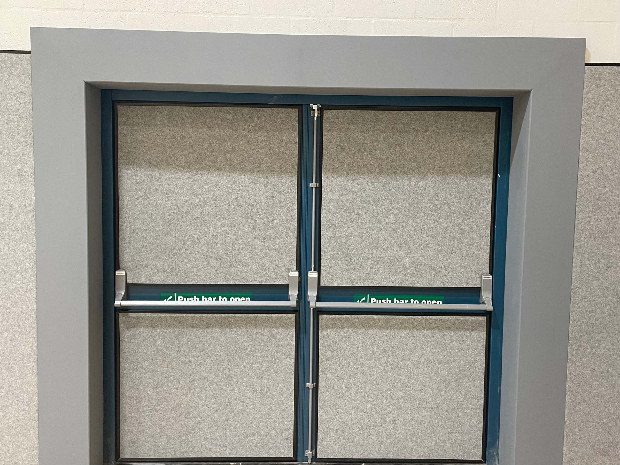 Fire doors covered with Softwall panels
